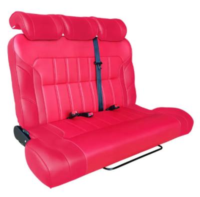 China Red Campervan Folding Bed Seat Customized Folding Van Seat With Seatbelt for sale