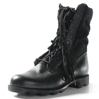 China Rubbe durable military black boots, tactical boots for sale