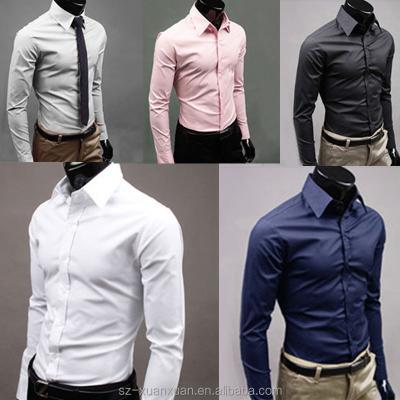 China SZXX Latest Style Casual Formal Shirt Anti-pilling For Men Slim Fit Shirt for sale