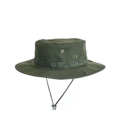 China Hot Sale Character Wide-Brim Jungle Army Camouflage Hat Military Tactical Cap With String for sale