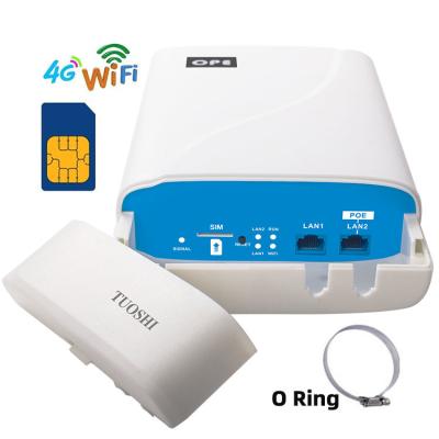 China Waterdichte POE CPE SimCard Ethernet van Machtswifi Draadloze Openluchthaven4g LTE Router voor Landelijke kabeltelevisie Te koop