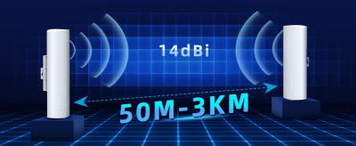 중국 14DBi 고이득 2x2 미모 안테나 점 대 점 무선 브릿지 5.8 기가헤르츠 3 킬로미터 판매용