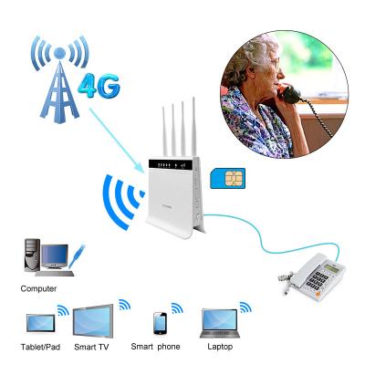 China 4 Router Volte 1200mbps der Antennen-LTE drahtloser Router Sim Card Slot CPE LTE zu verkaufen