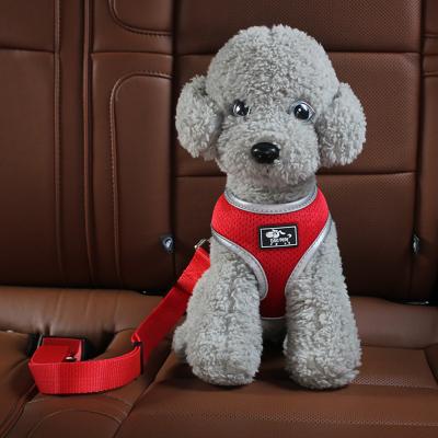 China Hot Selling Lights Adjustable Strap Safety Dog Advance Car Seat Belt Harness for sale