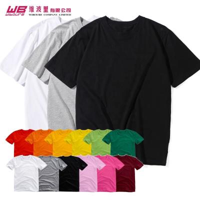 China Low MOQ Custom Made Clothing 180g Clothing 180g Oversized Short Sleeve T-Shirts High Quality Tee Plus Size Plain Color T-shirt Men's Plus Size for sale