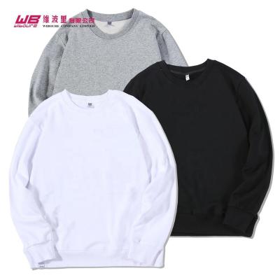 China 2021 Factory Wholesale 2021 French Terry Blank Crewneck BLACK Sweatshirt 100% Cotton Plain Sweatshirt Anti-pilling for sale