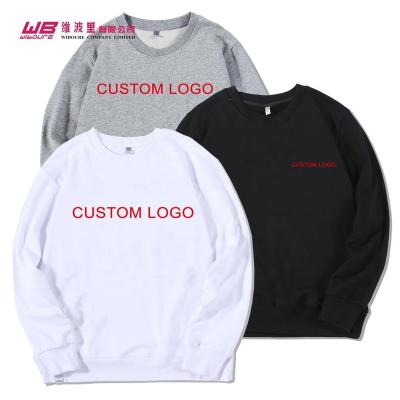 China Plus Size 2019 Hot Wholesale Custom Logo Sweatshirts Low MOQ Custom Design Pullover Men Blank Plain Sweatshirt Embroidery Sweater for sale