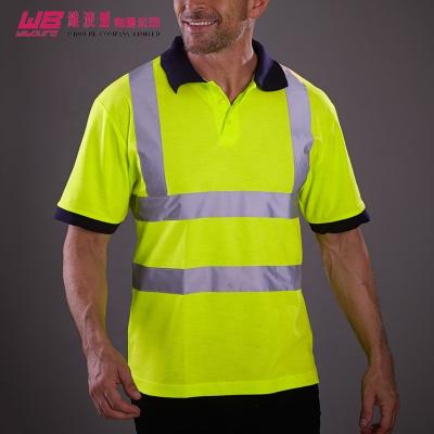 China Cheap Heat Stripe Polyester Safety Workwear Light Weight Reflective Uniform Company Price Polo Shirt For Engineers S-2XL or Custom (EU size/US size/UK size) for sale