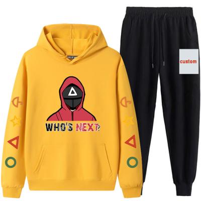 China High quality custom fashion anti-pilling cartoon tracksuits sports sweatpants hoodies set unisex for sale