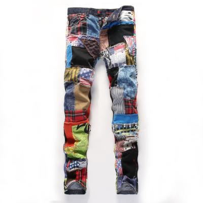 China High quality QUICK DRY jeans men's patchwork jeans pants cheap skinny jeans for men for sale