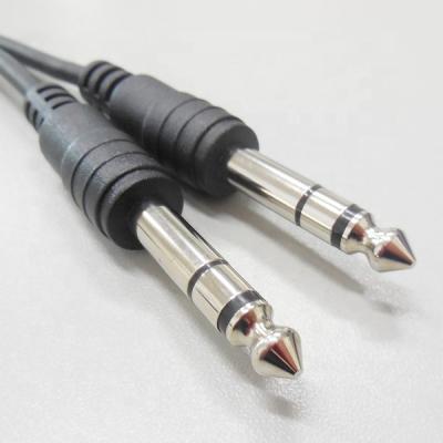 China Noiseless 6.35mm (TRS 1/4) to 6.35mm (Male 1/4) TRS Cable Stereo Audio to Male for sale