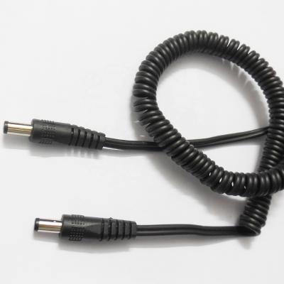 China 5.5/2.5mm DC coiled coiled power cable straight to straight for sale