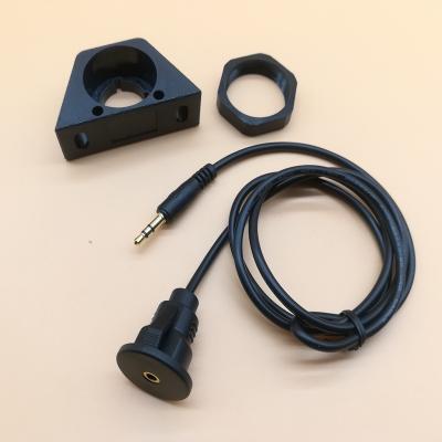 China Car Boat and Motorcycle Car Dashboard Waterproof 3.5mm AUX Extension Cable Car Stereo Dash Mount Panel Connections. sound for sale