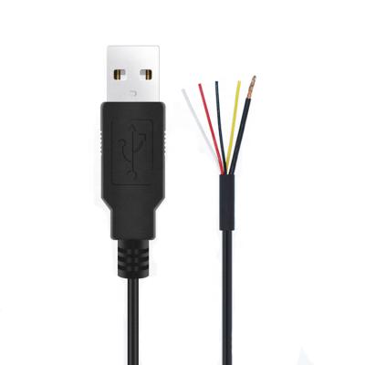 China 4Core 4C+ Spiral Lead For LED Panel Male Pigtail USB Cable for sale