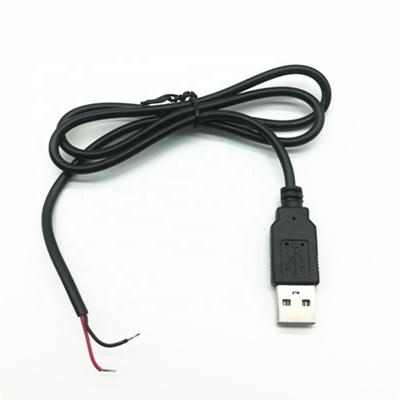 China Custom COMPUTER USB Cables 2.4a USB2.0 Male Connector To 22awg 2 Core Charging USB Cable for sale