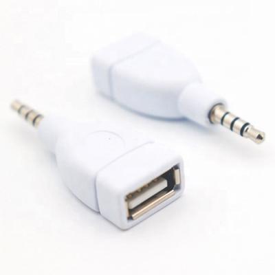 China Game Player 3.5mm Adapter Male To USB 2.0 Female White Color Connector for sale