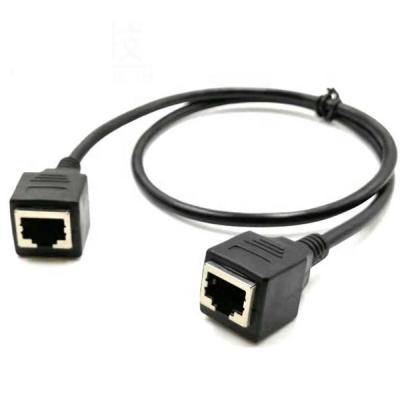 China Industrial Lan Network Ethernet Cable Female Adapter RJ45 Chassis to Female for sale