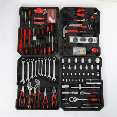 China Aluminum Auto Repair Or Household Tool Box Case 187Pcs Car Tool Kit With Wrench Sockets Set for sale