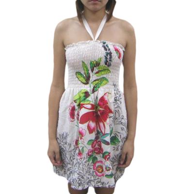 China 2022 New Breathable Ladies Short Floral Stripe Ladies Design Dress for sale