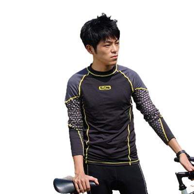 China Breathable Spandex Rayon Custom Mens Cycling Wear Quick Dry Long Sleeves Tank Tops for sale