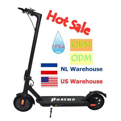 China EU Black Electric Warehouse Electric Scooter 350W Scooter Manufacturers China Electric Scooter With Kit for sale