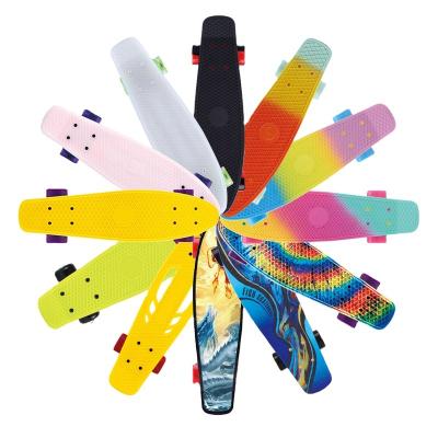 China White Full Deck 22 Inch Fish Board Plastic Cruiser Unisex Mini Colorful Skateboard for sale