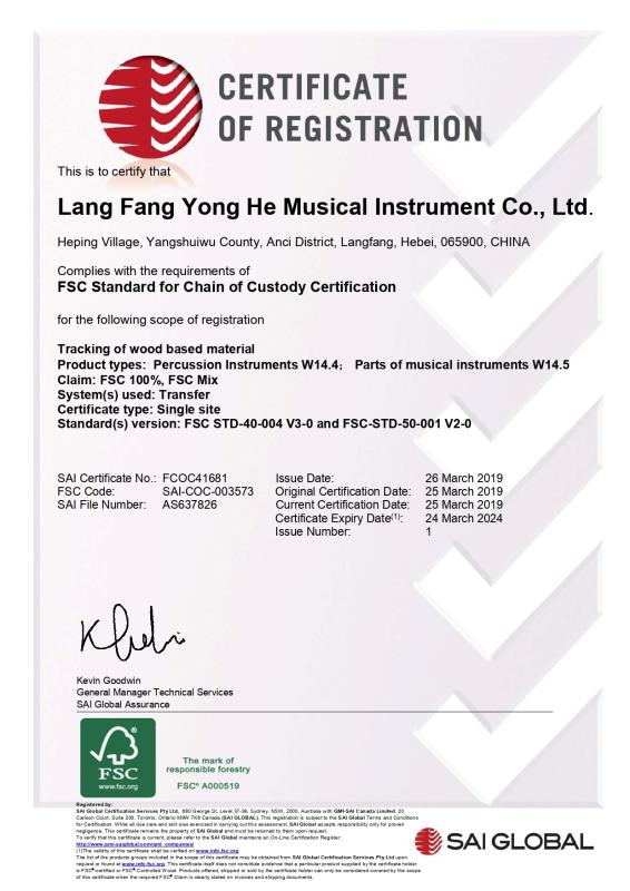 FSC - Langfang Yonghe Musical Instrument Co., Ltd.