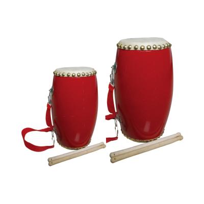 China Chinese Traditional Red Sheepskin Festival Waist Drum With Mallet Beijing Drum for sale