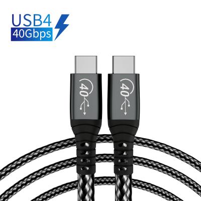 China Fast Charging Type Usb 4.0 Palladium Usb C Cable Fast Speed ​​40Gbps Nylon Braid Usb4 To Usb C Cable 40gbps 100w C Cable for sale