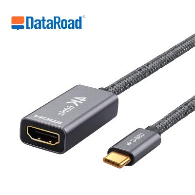 China HDTV produced resolution factory OEM ODM braided 4k 60hz 20cm aluminum usb c type-c to hdmi 4k hdtv cable adapter for sale