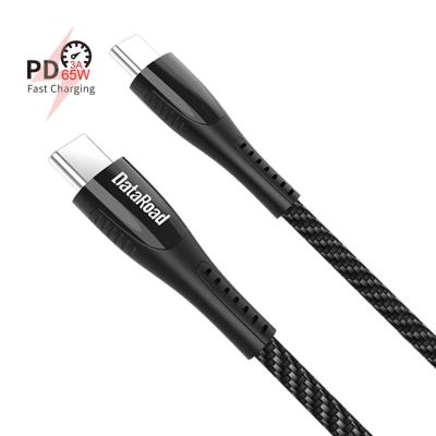 China Fast Charging Speed ​​Dataroad wholesale metal nylon braided 2m 3A 60w usb c to type usb c cable for sale