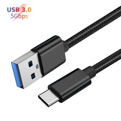 China 5Gbps Transfer Speed ​​Kabel Data 1m/2m Nylon Braided Phone Charger Usb Type C To Usb 3.0a Fast Charging Phones Computer for sale