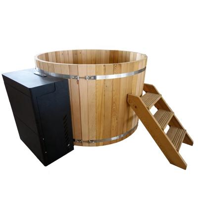 China Newest Traditional Electric Wooden Barrel Spa Hot Tub With SpaNet Heater for sale