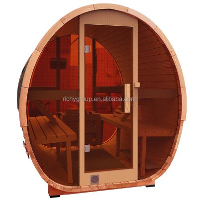 China Computer Control Panel Spot Wholesale Customize Traditional Dry Steam Barrel Sauna Room for sale