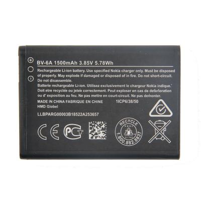 China High quality 1500mAh BV-6A BL-5C BL-4C BL-4UL camera rechargeable battery for Nokia n72 2060 3060 5250 C5-03 8110 4G phone batteries for sale