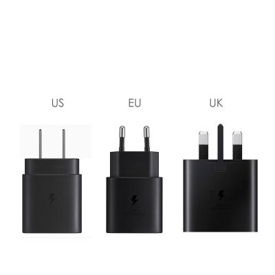 China Original Adaptive Fast Wall Travel Adaptive Fast Travel Mobile Phone EP-TA800 US/EU/UK Plug Charger 25W For Samsung Galaxy s21 Note10 S9 S10 for sale