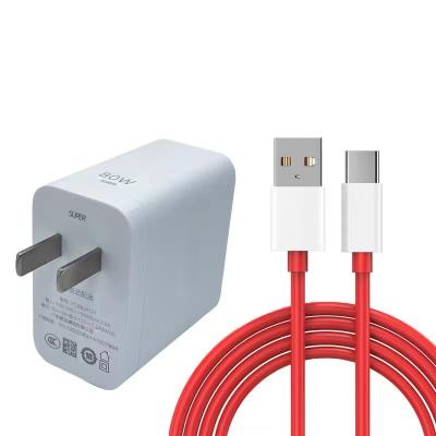 China Original Mobile Phone Charger 10pro 80W Warp Charging Adapter 3.1 Fast USB Type c 6a Cable For OnePlus 10 pro 9R 9T 80w for sale