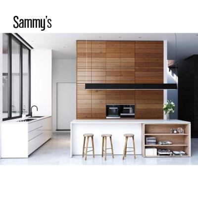 China 2020 Modern New American Design Modern Cherry Solid Wood Kitchen Cabinets for sale