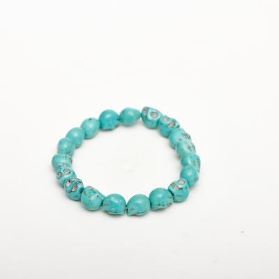 China China natural bulk high quality fashion turquoise green skulls hand string 10m for gifts for sale