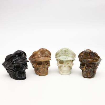 China China Wholesale Bulk Crafts Natural Topaz Crystal Carving Skulls For Decoration for sale