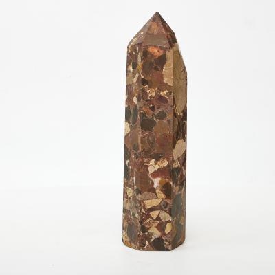 China China Wholesale Natural Hand Craft Dark Brown Fluorite Quartz Point For Decoration for sale