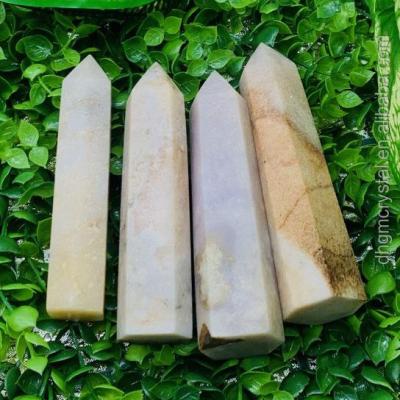 China Wholesale China Natural High Quality Pink Purple Obelisk Tower Wand Stone Obelisk For Healing Crystals for sale