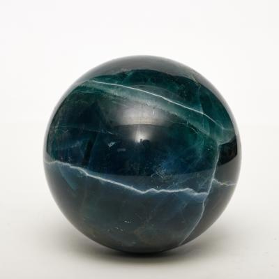 China China Crystal Crafts High Quality Natural Quartz Polished Blue Fluorite Ball for sale