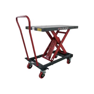 China Warehouse Mobile Lift Table Scissor Platform 500 Lbs Powder Coated Steel for sale