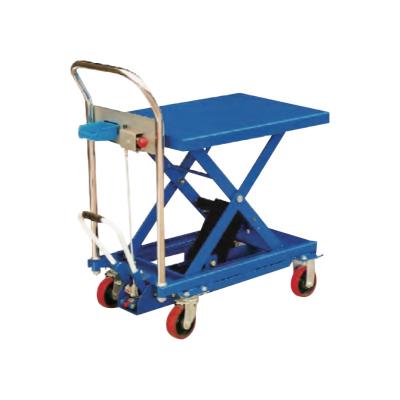 China Hydraulic Manual Mobile Lifting Platform Foot Operated Mobile Lift Tables for sale