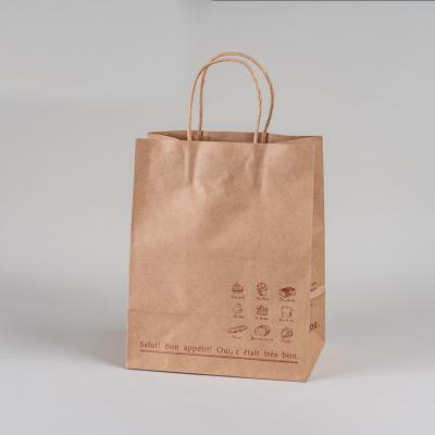 China Hot Sale Paper Materials Paper Materials Custom Logo Shopping Bag Recycled Brown Kraft Paper Take Out Bag for sale