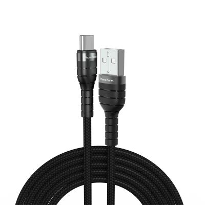 China Charging + Data Sending Customized 1.2M 2M Aluminum Alloy PP Chat Type C Pigtail Cable USB Fast Charging Cable for sale