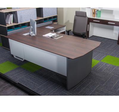 China Simple Design China Office Furniture Manager Table Modern Brown Executive Wooden Desk Tables for sale