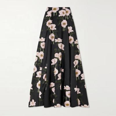 China Anti-Static Clothing manufacturer custom spring summer black high waist elegant casual fashion print women skirts 2023 for sale