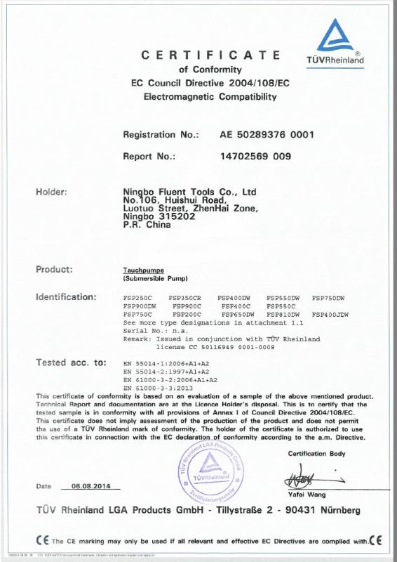 CE - Ningbo Fluent Tools Co., Ltd.